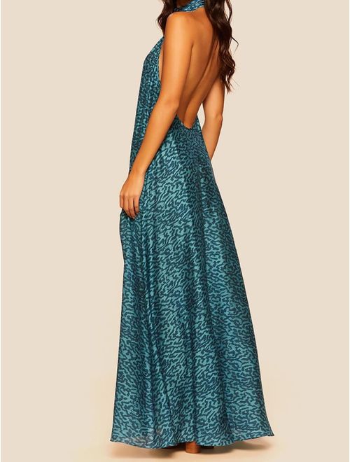 Vestido Longo em Viscose com Seda Laguna