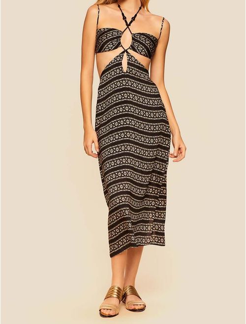 Vestido Cut Out Estampado San Juan