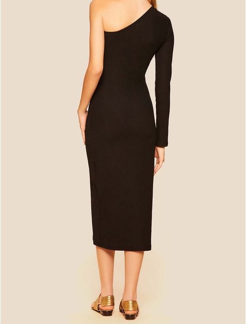 Vestido Midi Ombro Único Cozumel