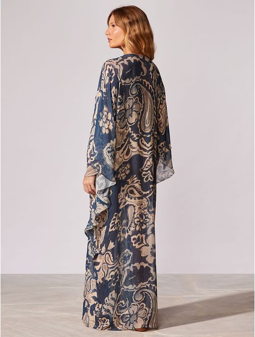 Kaftan Longo Estampado Monaco
