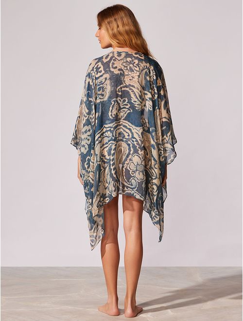 Kimono Curto Estampado Monaco