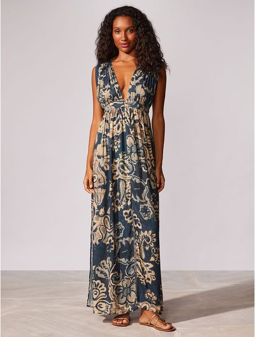 Vestido Longo Estampado Monaco