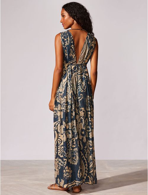 Vestido Longo Estampado Monaco