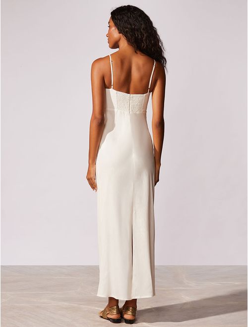 Vestido Midi com Linho Noir