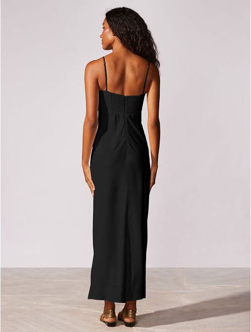 Vestido Midi com Linho Noir