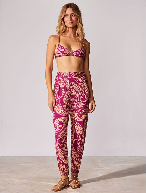 Calça Carrot Estampada Provence