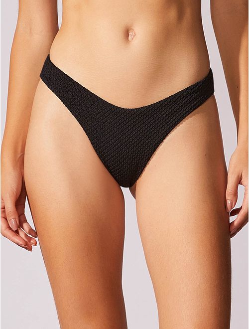 Tanga Fio Duplo com Textura Noir