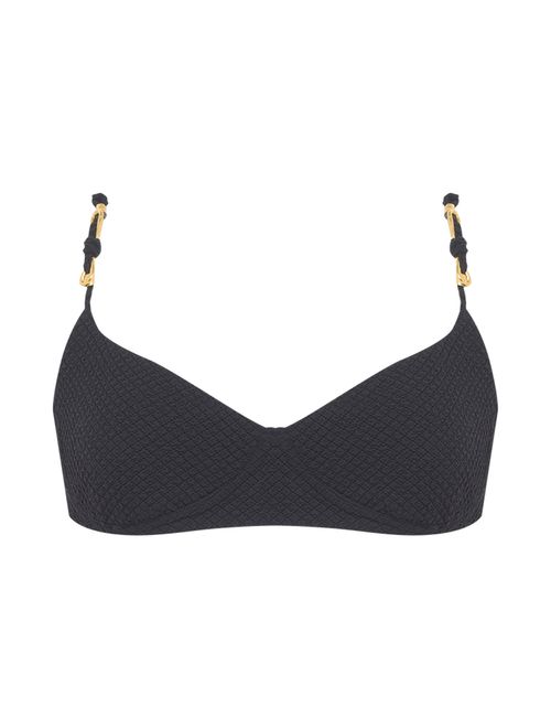 Top Meia Taça com Textura Noir