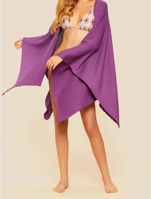 Poncho em Tricot Vera Cruz