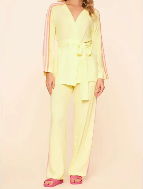 Kimono Curto em Linho Double Colors