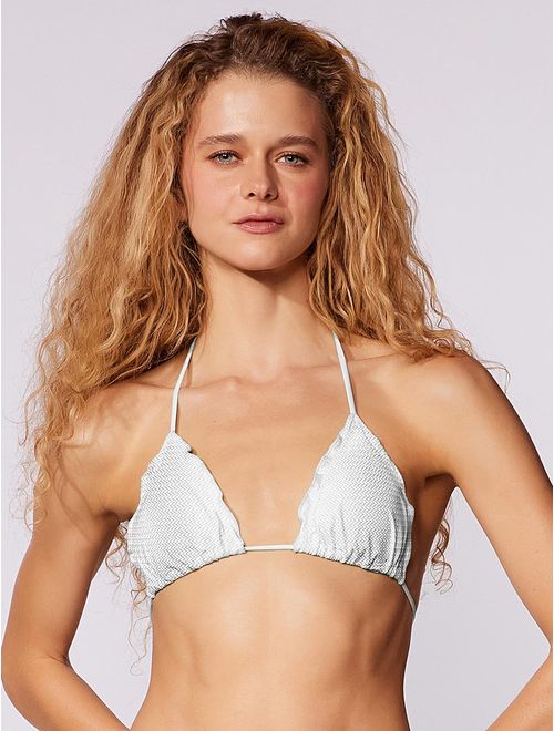 Top Cortininha Ruffle Lisos Duna
