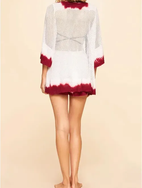 Shorts Em Tricot Estampado Natural