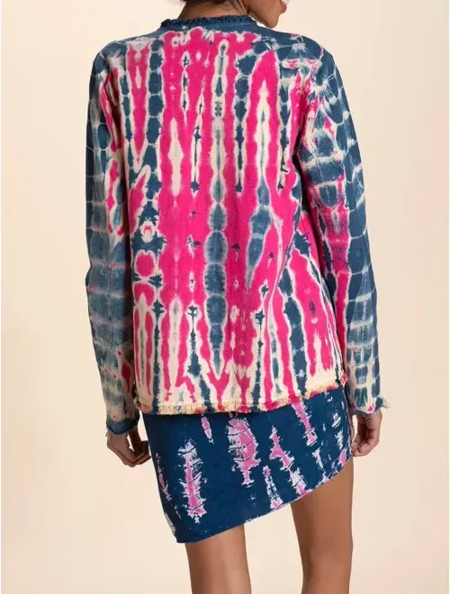 Casaco de Moletom Multi Tie Dye