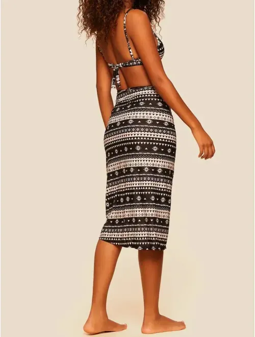 Saia Midi Estampada San Juan