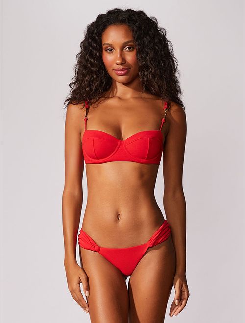 Top Meia Taça + Tanga Lateral Média Lisos Capri