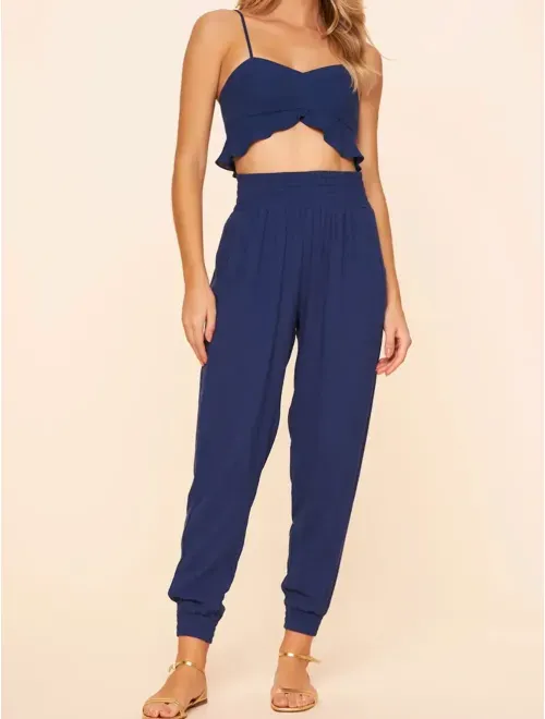 Cropped com Babados Linho Colors