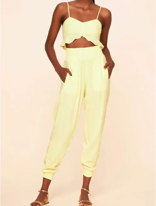 Cropped com Babados Linho Colors