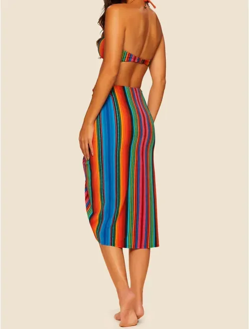 Saia Midi Estampada Tulum