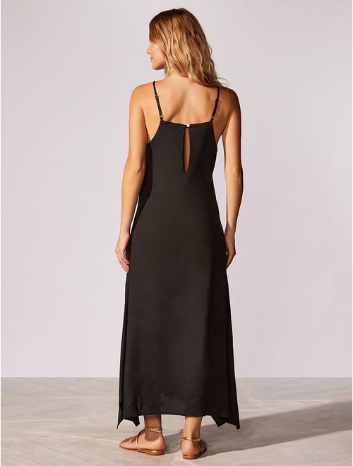 Vestido Midi Liso com Linho Cannes