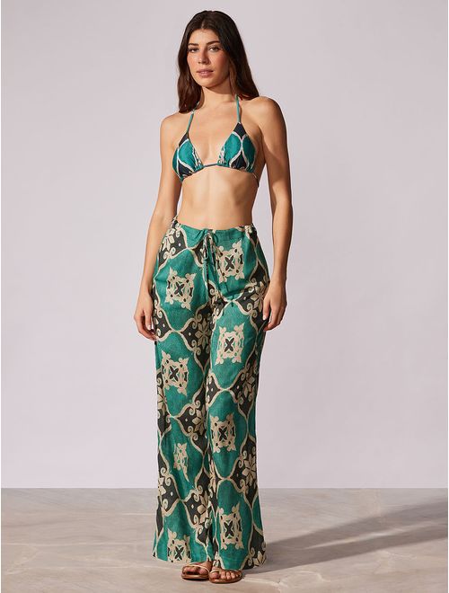Calça Pantalona Estampada Nice