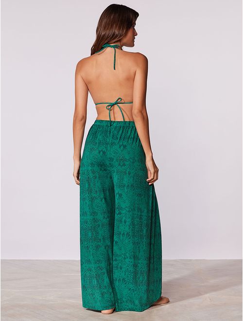 Calça Pantalona Estampada Paysage