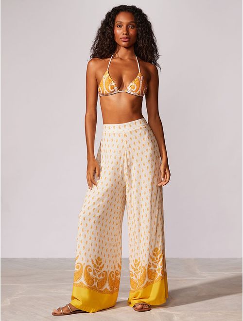 Calça Pantalona Estampada Clair