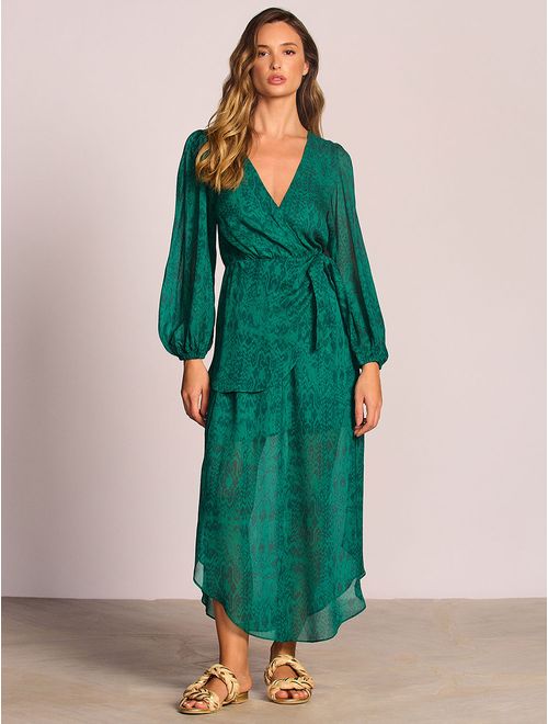 Vestido Midi Estampado Paysage