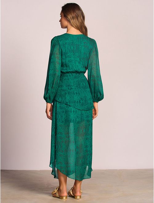 Vestido Midi Estampado Paysage