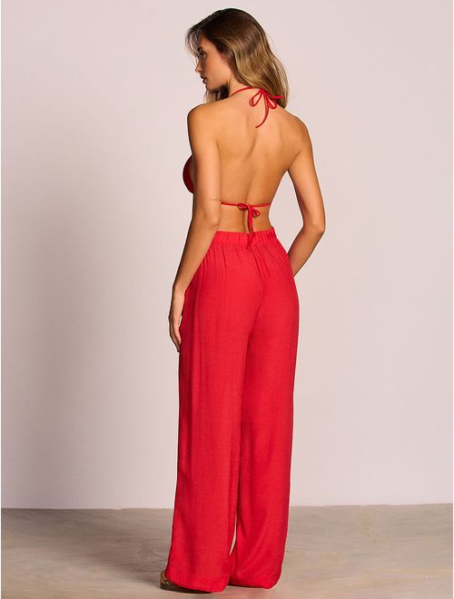 Calça Pantalona Lisos Shantung