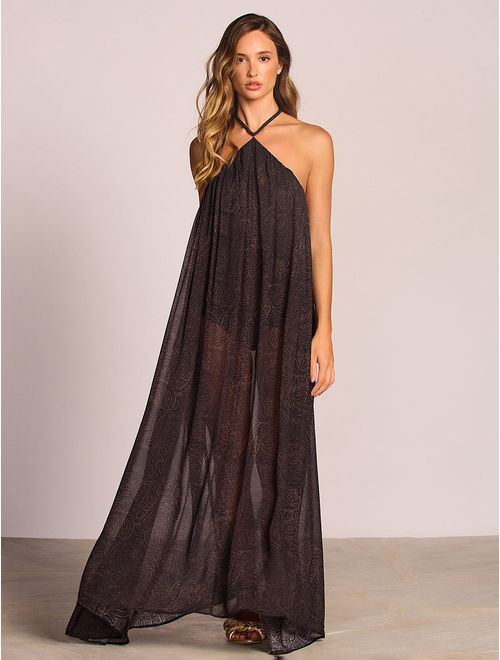 Vestido Longo Estampado All Black