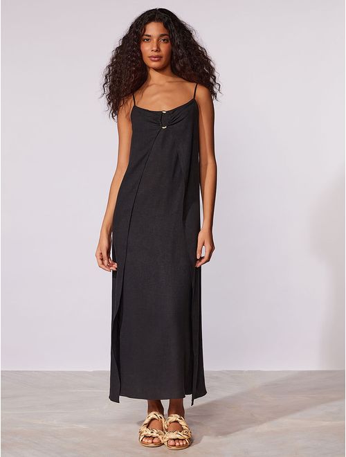 Vestido Midi Liso Salis