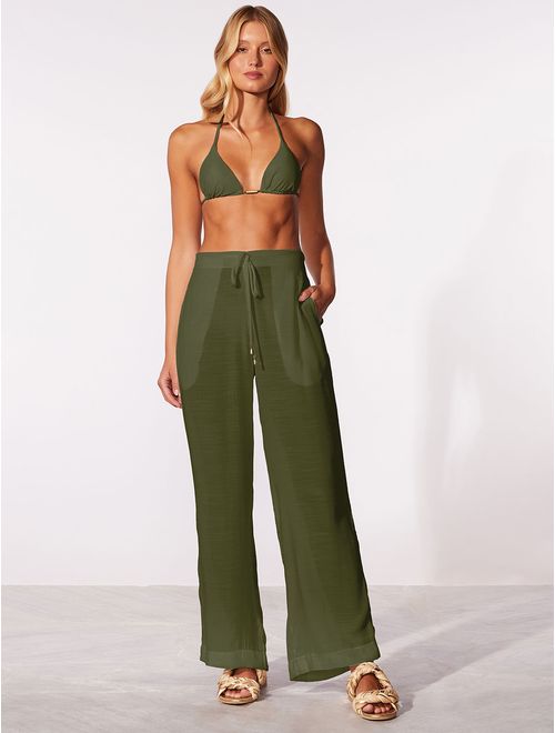 Calça Pantalona Lisos Shantung