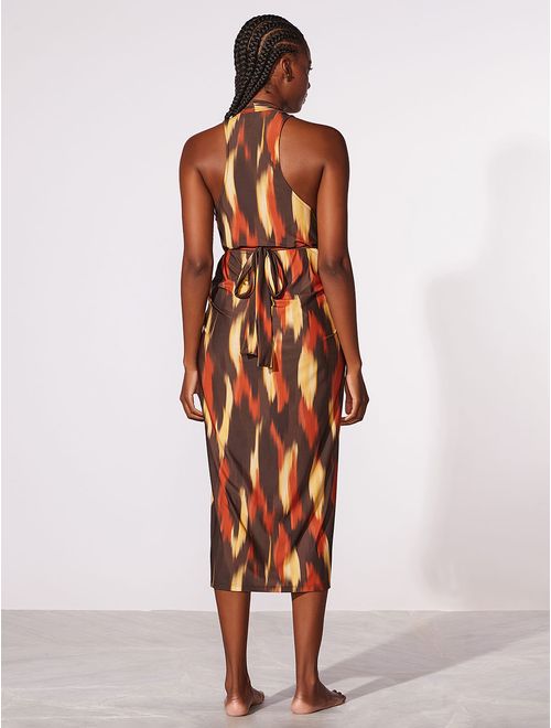 Vestido Midi Estampado Solar