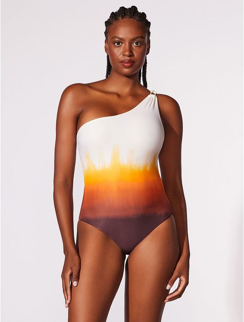 Maiô Ombro Único Estampado Solar