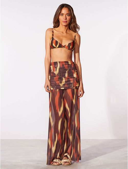 Calça Pantalona Estampada Solar