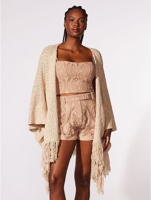 Poncho em Tricot Oásis