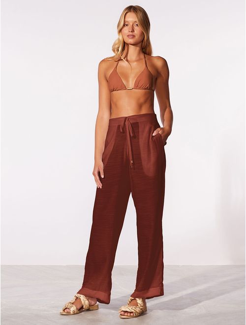 Calça Pantalona Lisos Shantung