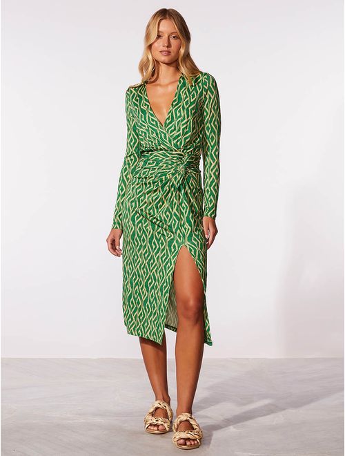 Vestido Midi Estampado Veredas