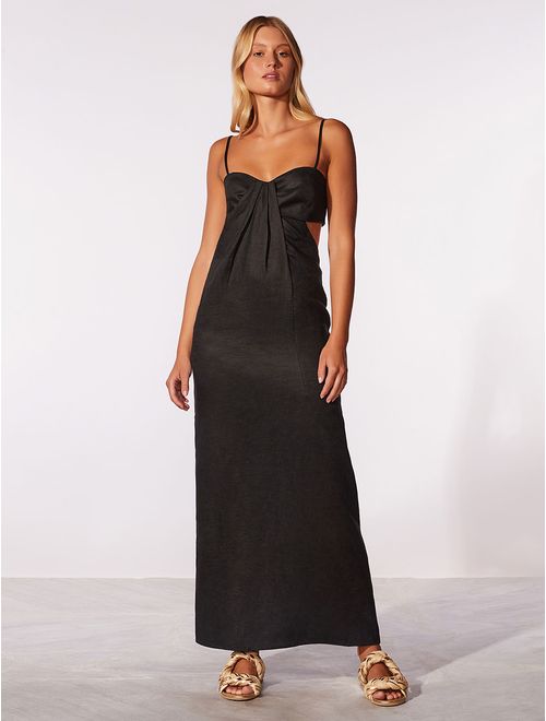 Vestido Midi Liso Onyx