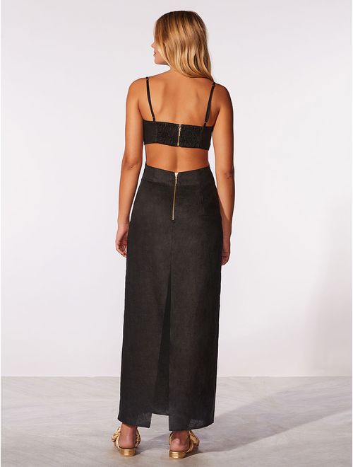 Vestido Midi Liso Onyx