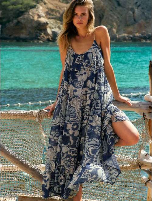 Vestido Longo Estampado Monaco