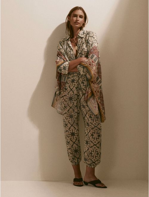 Calça Carrot Estampada Matisse