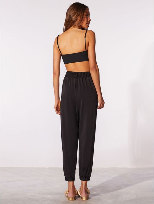 Calça Carrot Lisa Onyx