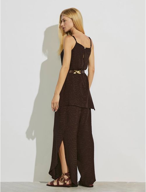 Blusa Assimétrica Lisos Jacquard