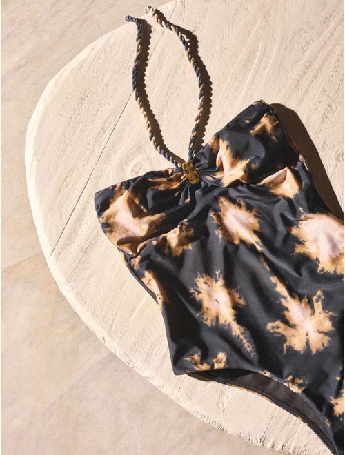 Maiô Frente Única Estampado Tropic