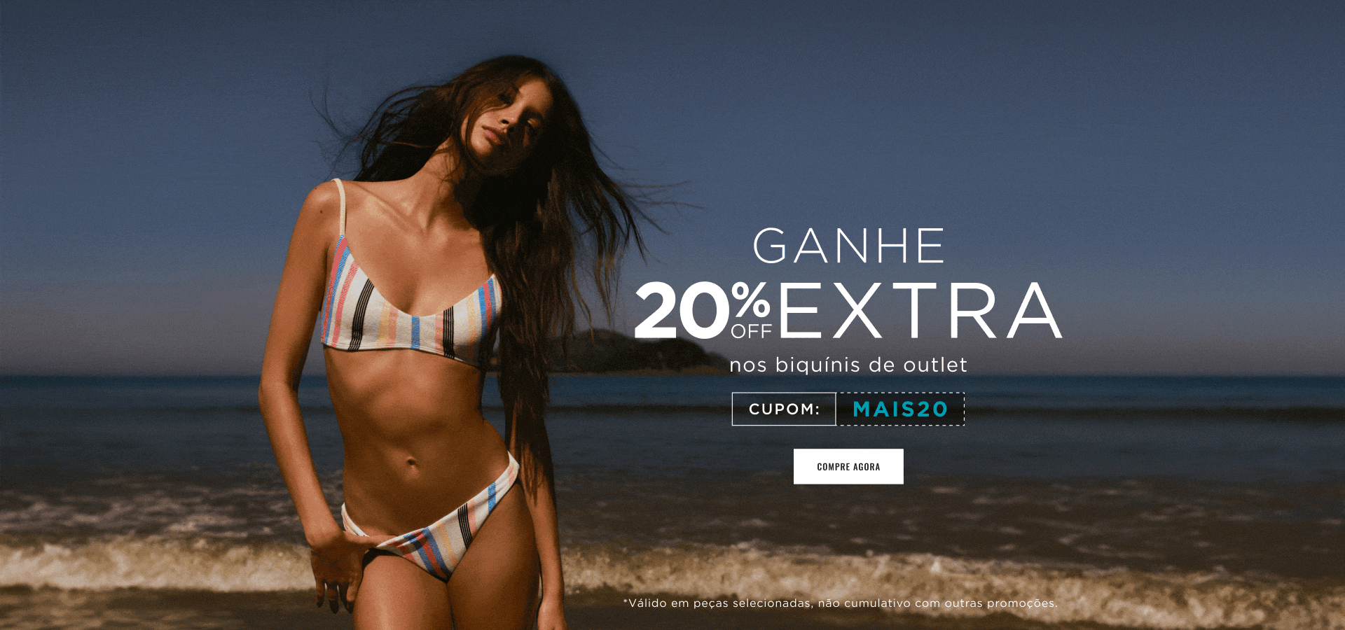 Ganhe 20% OFF em Biquínis de Outlet  - Cia. Marítima